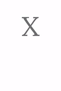 Buchstabe X Notizbuch