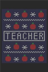 Teacher Notebook - Ugly Christmas Journal - Christmas Teacher Diary