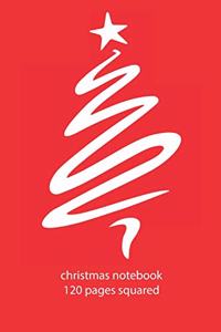 christmas notebook 120 pages squared