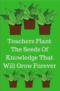 Teachers Plant The Seeds Of Knowledge That Will Grow Forever