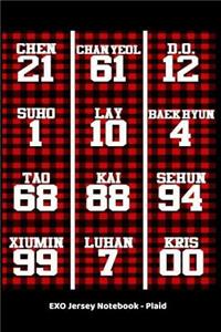 Exo Jersey Notebook - Plaid