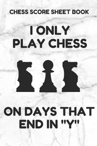 Chess Score Sheet Book