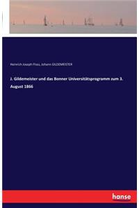 J. Gildemeister und das Bonner Universitätsprogramm zum 3. August 1866