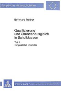 Qualifizierung Und Chancenausgleich in Schulklassen