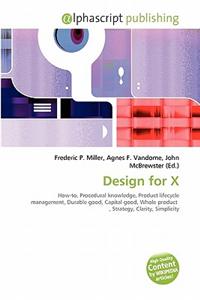 Design for X