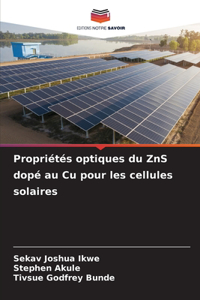 Propriétés optiques du ZnS dopé au Cu pour les cellules solaires