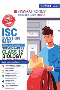Oswaal ISC Question Bank Class 12 Biology Book (For 2024 Board Exams)