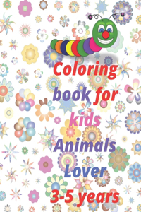 coloring book for kids 3-5 years animals lover