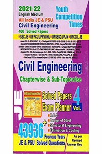 (English Medium)Civil Engineering Chapter-wise Solved Papers/Exam Planner vol 4 with formula chart