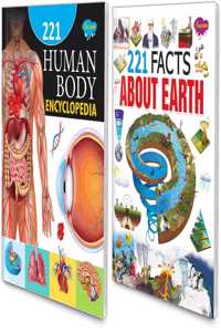 Set Of 2 Encylopedia (221 Human Body Parts Encyclopedia, 221 Facts About Earth)