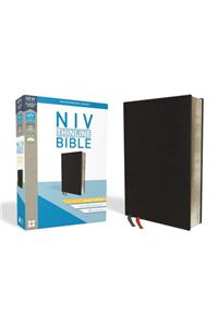 NIV, Thinline Bible, Giant Print, Bonded Leather, Black, Indexed, Red Letter Edition