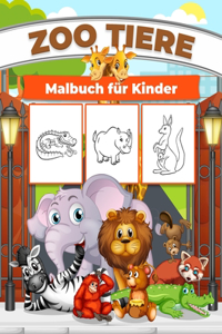 Zoo Tiere Malbuch für Kinder