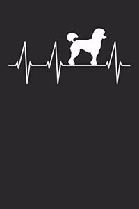 Poodle Notebook 'Dog Heartbeat' - Gift for Poodle Lovers - Poodle Journal