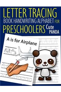 Letter Tracing Book Handwriting Alphabet for Preschoolers Cute Panda