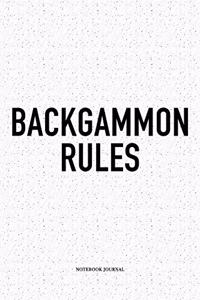 Backgammon Rules