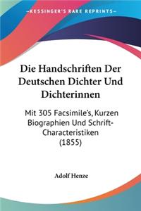 Handschriften Der Deutschen Dichter Und Dichterinnen