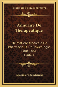 Annuaire De Therapeutique