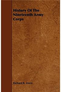 History of the Nineteenth Army Corps