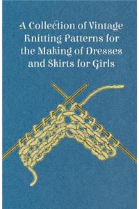 A Collection of Vintage Knitting Patterns for the Making of Dresses and Skirts for Girls