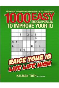 1000 Easy Sudoku Puzzles to Improve Your IQ