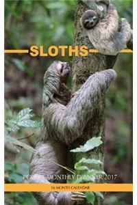 Sloths Pocket Monthly Planner 2017