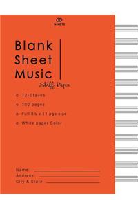 Blank Sheet Music Staff paper