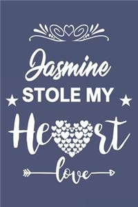 Jasmine Stole My Heart, Love Gift, Valentine day notebook, Jasmine Notebook a Beautiful