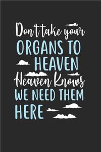 Organ Donor Notebook - Recipient Journal Planner