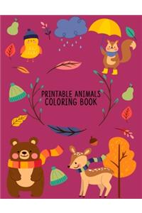 Printable Animals Coloring Book