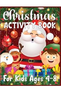 Christmas Activity Book For Kids Ages 4-8