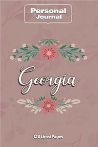 Georgia Notebook Journal Personal Diary Personalized Name 120 pages Lined (6x9 inches) (15x23cm)