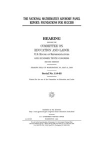 The National Mathematics Advisory panel report