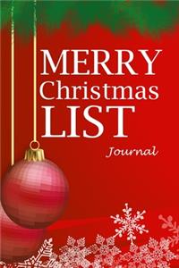 Merry Christmas List Journal