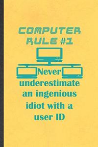 Computer Rule 1 Never Underestimate an Ingenious Idiot with a User ID