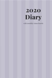 2020 Diary with monthly vision boards