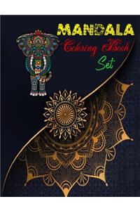 Mandala Coloring Book Set
