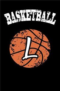 L Monogram Initial Basketball Journal