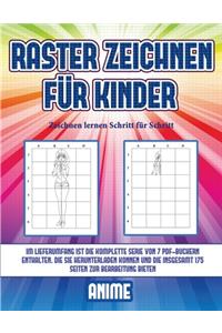 Zeichnen lernen Schritt für Schritt (Raster zeichnen für Kinder - Anime)