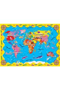 World Map Desk Protector