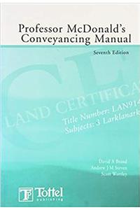 Professor McDonald's Conveyancing Manual