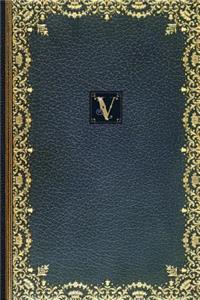 Golden Teal Monogram V 2018 Planner Diary