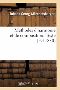 Méthodes d'Harmonie Et de Composition. Texte