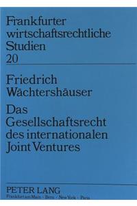 Das Gesellschaftsrecht des internationalen Joint Ventures