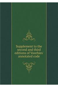 Supplement to the Second and Third Editions of Voorhies' Annotated Code