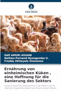 Ernährung von einheimischen Küken, eine Hoffnung für die Sanierung des Sektors