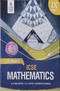 S. Chand's ICSE Mathematics Book 1 for Class 9, As Per 2027 Syllabus
