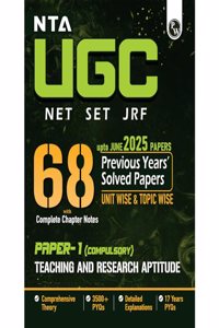 PW NTA 68 UGC NET Paper 1 (Teaching & Research Aptitude) Previous Year Solved Papers with Complete Chapter Notes I Unitwise and Topicwise | 17 Years PYQs upto June 2025 I NET, JRF, SET (Paperback, PW)