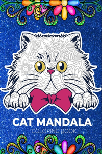 Cat mandala coloring book