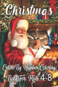 Christmas Color By Number Coloring Book For Kids Ages 4-8