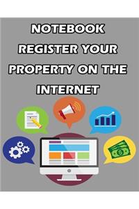 Notebook Register your property on the Internet